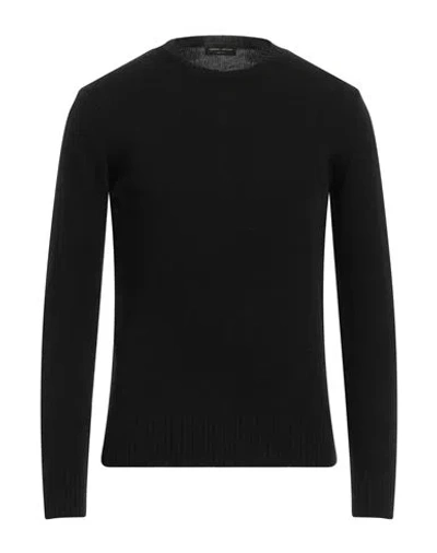 Roberto Collina Man Sweater Black Size 44 Merino Wool, Cashmere