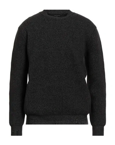 Roberto Collina Man Sweater Black Size L Cotton, Nylon, Elastane