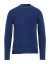 Roberto Collina Man Sweater Blue Size 36 Baby Alpaca Wool, Nylon, Wool