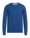 Roberto Collina Knit Ls Roundneck In Blue