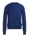 Roberto Collina Man Sweater Blue Size 44 Merino Wool In Blue