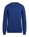 Roberto Collina Man Sweater Blue Size 44 Merino Wool
