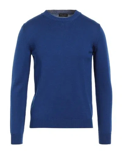 Roberto Collina Man Sweater Blue Size 44 Merino Wool