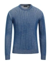 Roberto Collina Man Sweater Blue Size 42 Wool, Alpaca Wool In Blue
