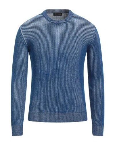 Roberto Collina Man Sweater Blue Size 42 Wool, Alpaca Wool