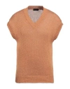 Roberto Collina Man Sweater Brick Red Size 40 Cotton, Linen In Red