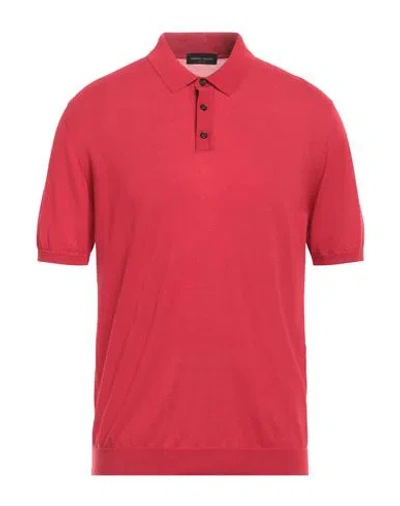 Roberto Collina Man Sweater Brick Red Size 42 Cotton