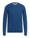 Roberto Collina Man Sweater Bright Blue Size 38 Cotton