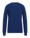 Roberto Collina Man Sweater Bright Blue Size 38 Merino Wool, Cashmere