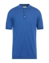 Roberto Collina Man Sweater Bright Blue Size 46 Cotton