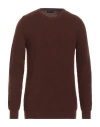 Roberto Collina Man Sweater Brown Size 40 Merino Wool, Cashmere In Brown