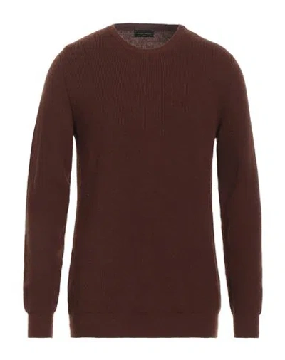 Roberto Collina Man Sweater Brown Size 40 Merino Wool, Cashmere