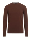 Roberto Collina Man Sweater Brown Size 46 Merino Wool, Cashmere