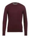 Roberto Collina Man Sweater Burgundy Size 38 Cotton In Red