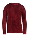 Roberto Collina Man Sweater Burgundy Size 38 Baby Alpaca Wool, Nylon, Wool In Red
