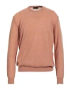 Roberto Collina Man Sweater Khaki Size 44 Merino Wool, Cashmere In Burgundy