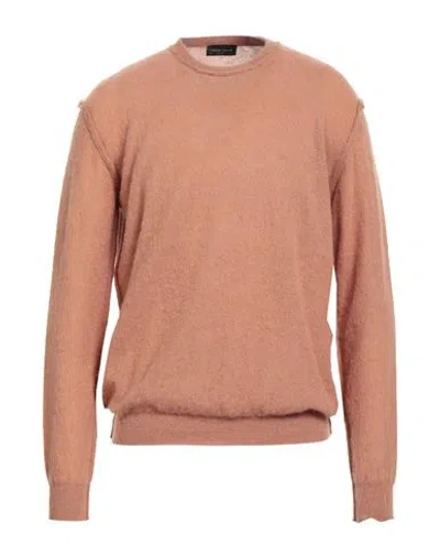 ROBERTO COLLINA ROBERTO COLLINA MAN SWEATER CAMEL SIZE 40 MOHAIR WOOL, NYLON, MERINO WOOL