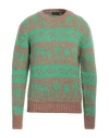 Roberto Collina Man Sweater Camel Size 36 Baby Alpaca Wool, Nylon, Wool In Beige