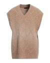 Roberto Collina Alpaca Blend Vest With All-over Embroideries In Beige
