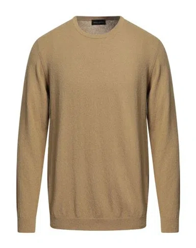 Roberto Collina Man Sweater Camel Size 44 Cotton, Polyamide In Beige