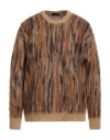Roberto Collina Man Sweater Camel Size 44 Superkid Mohair, Nylon, Wool