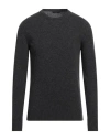 Roberto Collina Man Sweater Charcoal Size 36 Merino Wool, Cashmere In Grey
