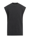 Roberto Collina Man Sweater Charcoal Size 42 Wool, Cashmere In Gray