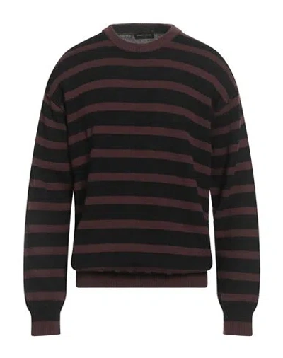 Roberto Collina Man Sweater Chocolate Brown Size 38 Wool, Baby Alpaca Wool