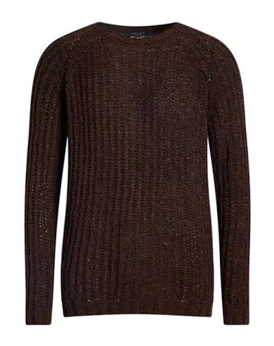 Roberto Collina Man Sweater Chocolate Brown Size 44 Cotton, Nylon