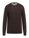 Roberto Collina Man Sweater Cocoa Size 44 Cotton In Brown