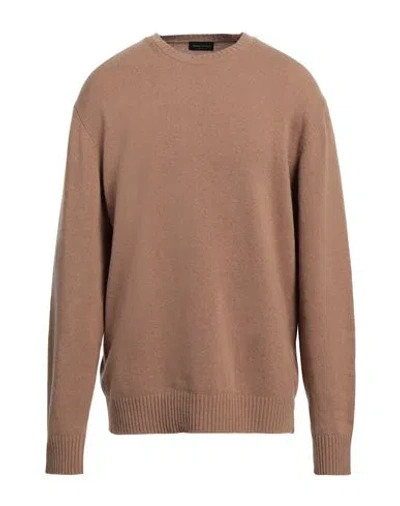 ROBERTO COLLINA ROBERTO COLLINA MAN SWEATER CHOCOLATE BROWN SIZE 46 MERINO WOOL, CASHMERE
