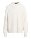Roberto Collina Man Sweater Cream Size 44 Merino Wool, Cashmere In White