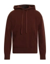 Roberto Collina Man Sweater Dark Brown Size 38 Merino Wool, Cashmere
