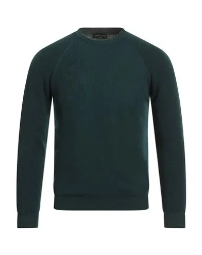 Roberto Collina Man Sweater Dark Green Size 42 Cotton