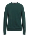 Roberto Collina Bottle Green Merino Wool Crew-neck Sweater