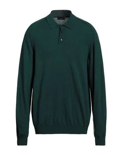 Roberto Collina Man Sweater Dark Green Size 44 Merino Wool, Cashmere
