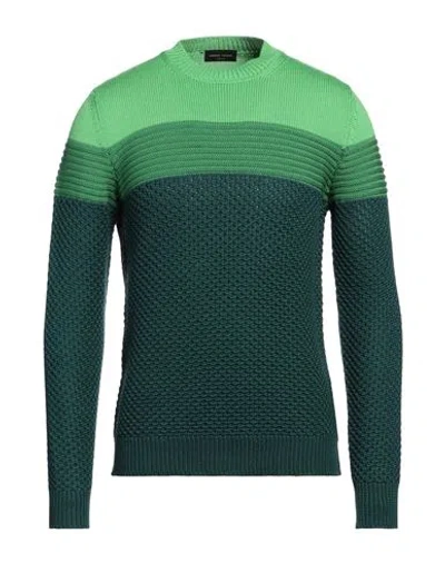 Roberto Collina Man Sweater Deep Jade Size 38 Merino Wool In Green
