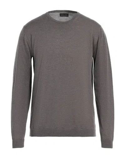 Roberto Collina Man Sweater Dove Grey Size 42 Merino Wool