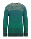 Roberto Collina Man Sweater Emerald Green Size 38 Baby Alpaca Wool, Nylon, Wool In Green