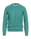 Roberto Collina Man Sweater Emerald Green Size 38 Mohair Wool, Nylon, Merino Wool