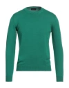 Roberto Collina Man Sweater Emerald Green Size 38 Merino Wool In Green