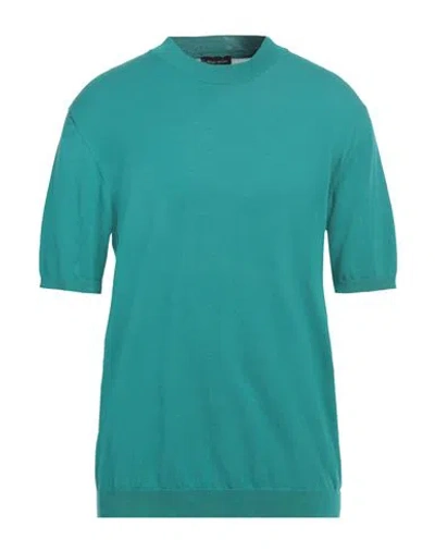 Roberto Collina Man Sweater Emerald Green Size 46 Cotton