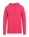 Roberto Collina Man Sweater Fuchsia Size 44 Cotton, Nylon, Viscose In Pink
