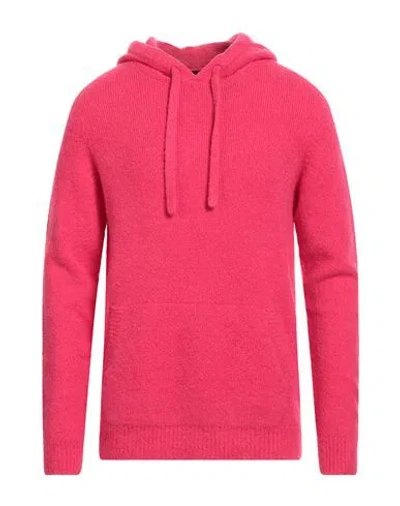 Roberto Collina Man Sweater Fuchsia Size 44 Cotton, Nylon, Viscose In Pink