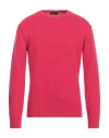 Roberto Collina Man Sweater Fuchsia Size 44 Merino Wool, Cashmere In Pink