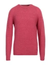 Roberto Collina Man Sweater Garnet Size 40 Cashmere, Silk, Polyester In Red