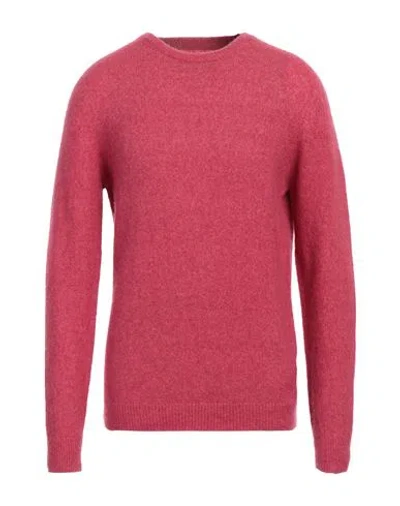 Roberto Collina Man Sweater Garnet Size 40 Cashmere, Silk, Polyester In Red