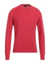 Roberto Collina Man Sweater Garnet Size 44 Merino Wool In Red
