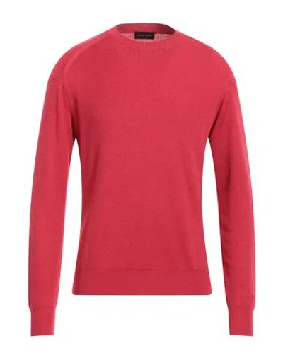 Roberto Collina Man Sweater Garnet Size 44 Merino Wool In Pink