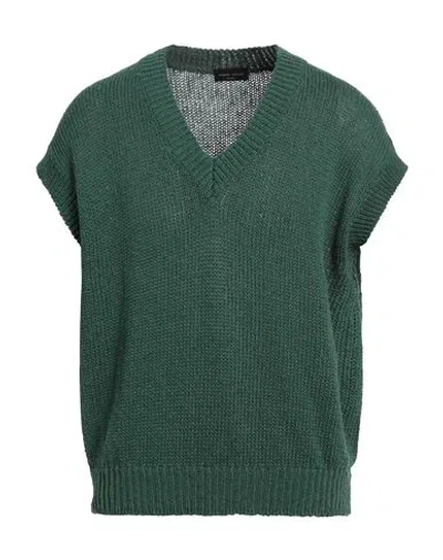 Roberto Collina Man Sweater Green Size 38 Cotton, Linen